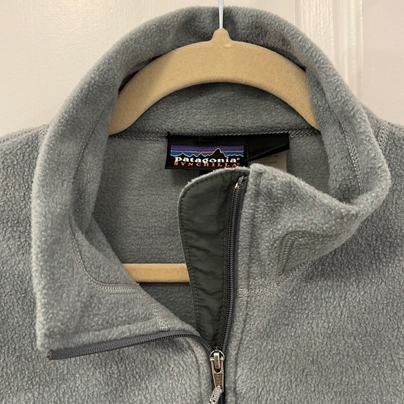 Vintage Patagonia 1998 Gray Synchilla Full Zip Fleece Jacket Size M El Capilene - Picture 9 of 16